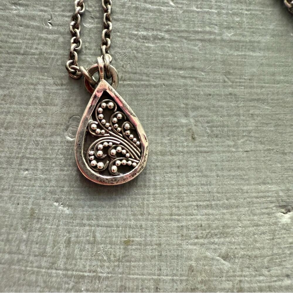 Lois Hill 925 Sterling Silver Reversible Toggle Pendant Necklace